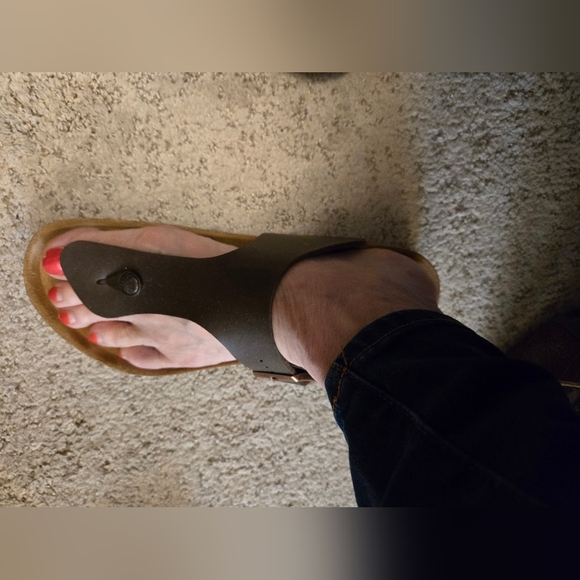 Birkenstock Dark Brown Leather Sandals - Picture 3 of 3